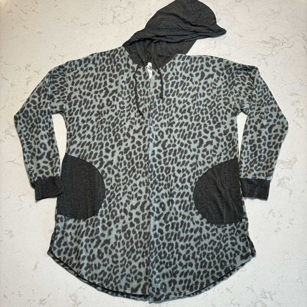 Sew in Love lightweight fleece hooded cardigan